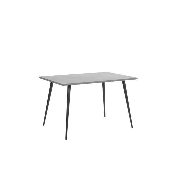 Beliani - Table de salle à manger effet béton gris 120 x 80 cm SANTIAGO