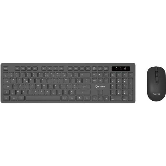 Combo Clavier-Souris – Cleyver – Sans Fil – Dongle USB – Azerty – Noir