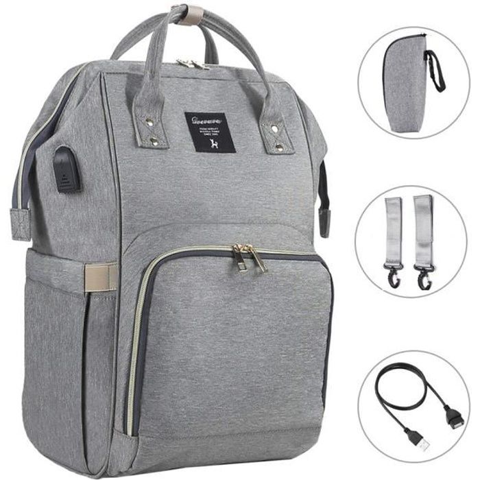 Sacs à Dos à Langer Pour Bébé Sac de Voyage, Sac à Couches Multifonction  Imperméable Oxford Sacs Isolés Isotherme, Grand Capacité - Cdiscount  Puériculture & Eveil bébé