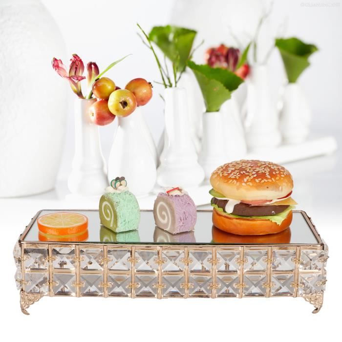 Dilwe Support A Gateau Rectangulaire En Fer Forge Plateau A Dessert Aux Fruits Pour Fete Mariage Maison Lat Cdiscount Maison