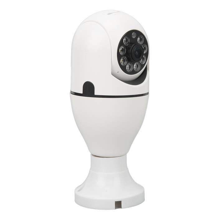 Caméra Ampoule WiFi 1080p - PTZ 360°, Vision Nocturne, Détection De Mouvement, Audio 2 Sens - Installation Douille E27
