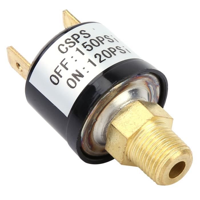 Tuyau Nylon Pour Compresseur D'Air – 300 Mm, Ø 6 Mm – Noir – Raccordement Pressostat Et Clapet Anti-Retour – Avec 4 Noyaux De Verrouillage En Cuivre
