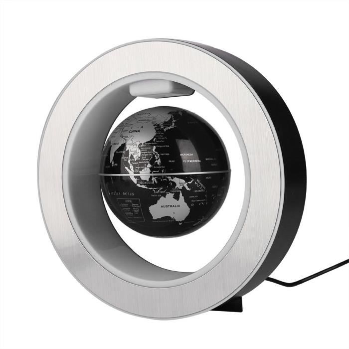 Globe Terrestre En Lévitation Magnétique Avec Lumière LED - Diamètre 15 Cm - Décoration Bureau