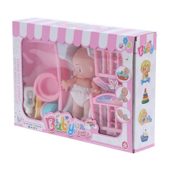 ESTINK poupée bébé corps doux Ensemble de lit pour poupée avec baignoire  pour poupée Accessoires de bain Ensemble cadeau pour - Cdiscount Jeux -  Jouets