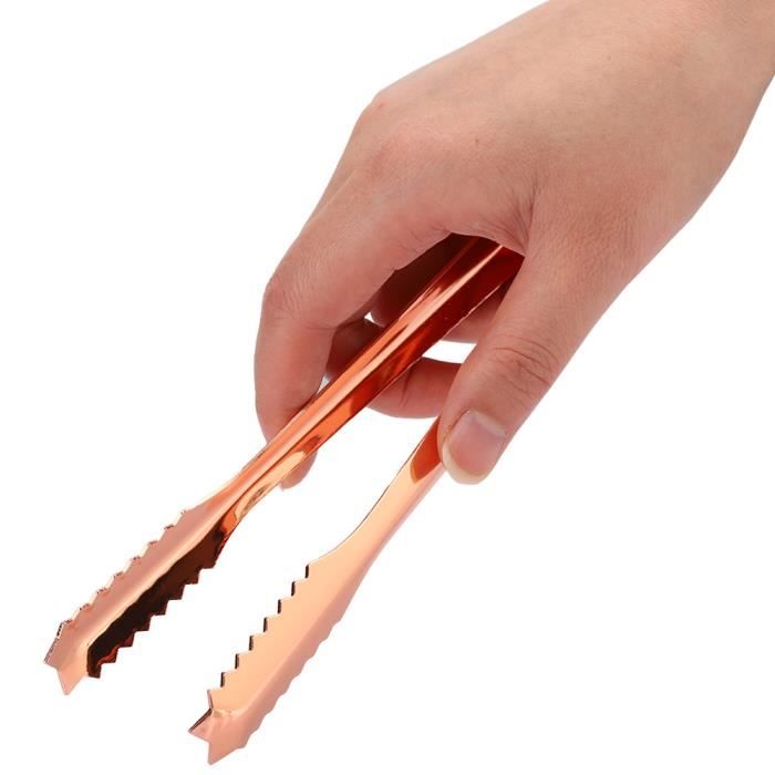Lot De 2 Pinces à Glaçons En Acier Inoxydable 18 Cm - Légères (70g), Prise Confortable - Pour Maison, Bars, Restaurants - Lavables Au Lave-vaisselle