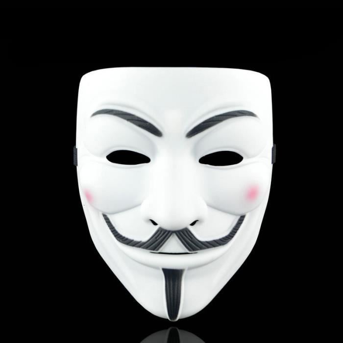 Anonymous V pour Vendetta Déguisement Masque Visage Guy Fawkes Hacker Neuf 