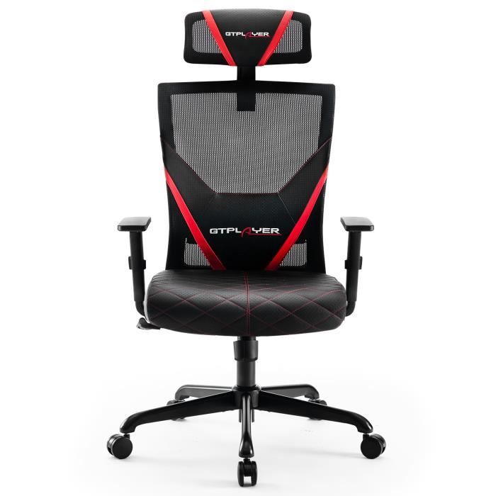 GTPLAYER Chaise Gaming Repose-Pieds Haut-Parleur Bluetooth Fauteuil