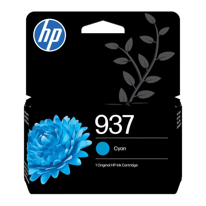 HP 937 Cartouche dencre cyan authentique (4S6W2NE) - Pour HP OfficeJet Pro 9100 9700