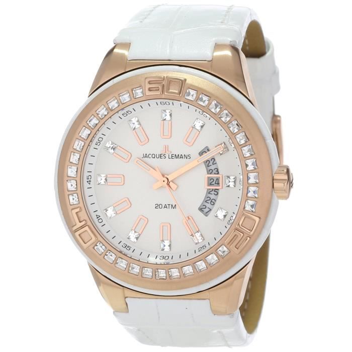 Jacques Lemans 1-1776f Miami Sport Analog Swarovski Crystals Watch PSNKZ