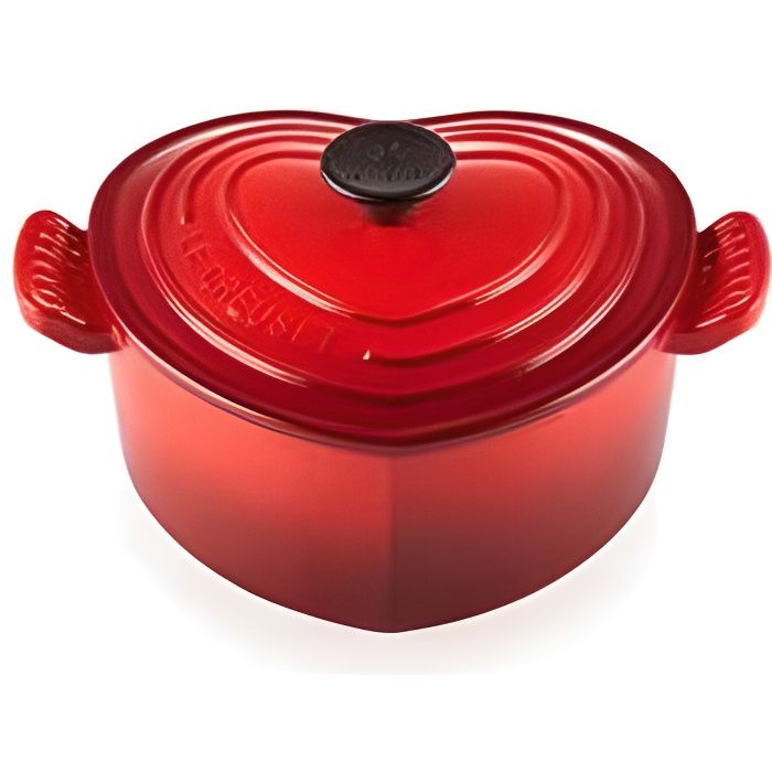 Le Creuset, Cocotte en Fonte Émaillée en Forme de Cœur, Ø 18 cm