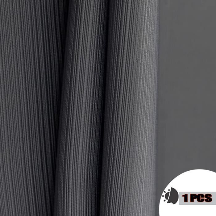Runyéla Rideau Occultant Thermique Isolant Anti Froid 140x175 (LxH), Lot de 2 Rideaux Fenêtre Opaques Gris Foncé à Oeillets Anti Chaleur UV Bruit, Intérieurs Decoration Dressing Salon Chambre Maison