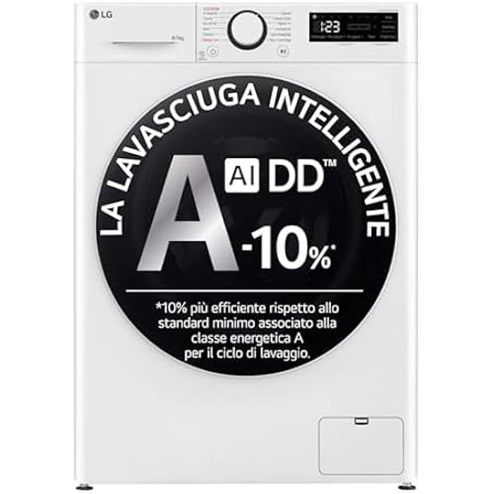 Lave-linge - LG - AI DD - 8 kg - 1400 Tours/min - Chargement frontal - Lg