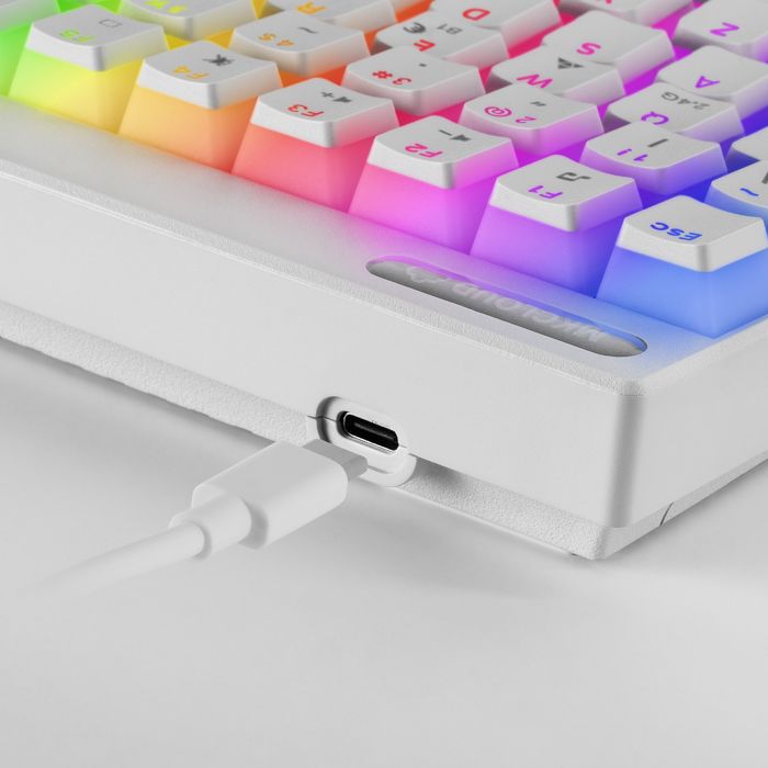 Clavier sans fil Bluetooth mécanique (Outemu SQ Pro Blue) Mars Gaming MK Cloud RGB (Blanc)