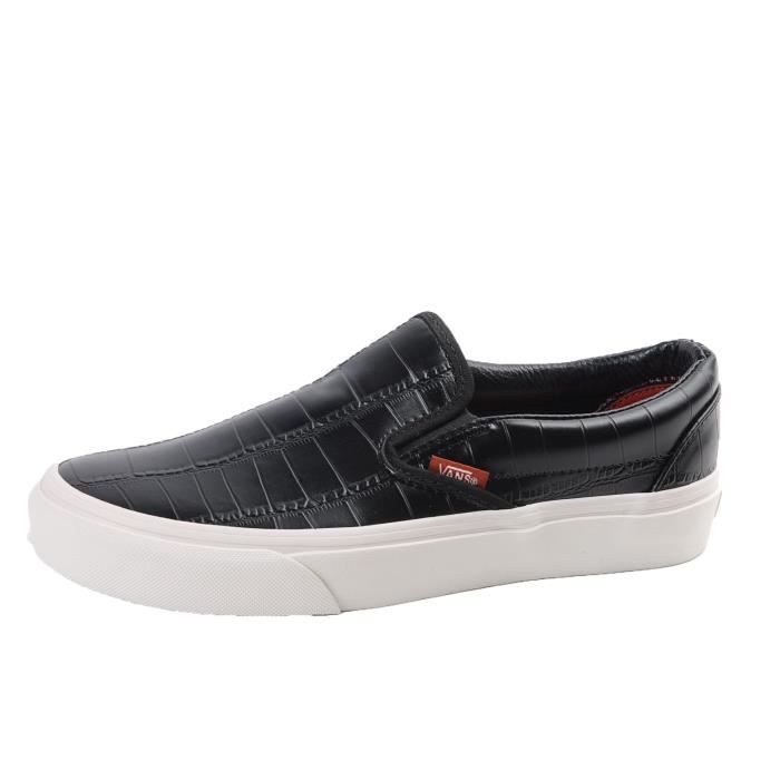 vans slip on croco leather