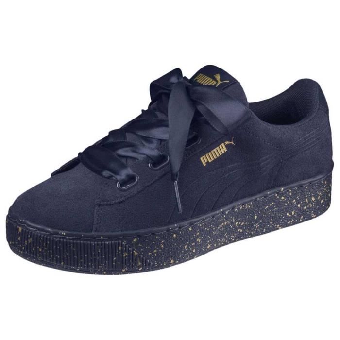 puma vikky platform ribbon noir