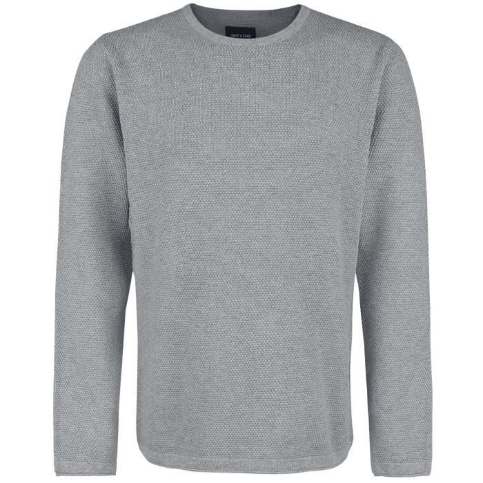 ONLY and SONS Panter Homme Sweat-shirt gris