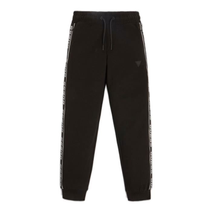 Pantalon Jogging Enfant 16 Ans – Noir Décontracté, Coupe Mixte, Taille Élastique