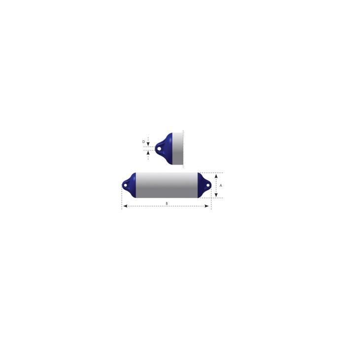 Pare-battage Cape Horn Série G2 14x50 Cm – PVC Résistant à L’eau Salée, Solvants, Huiles – Pour Bateau, Quai, Ponton