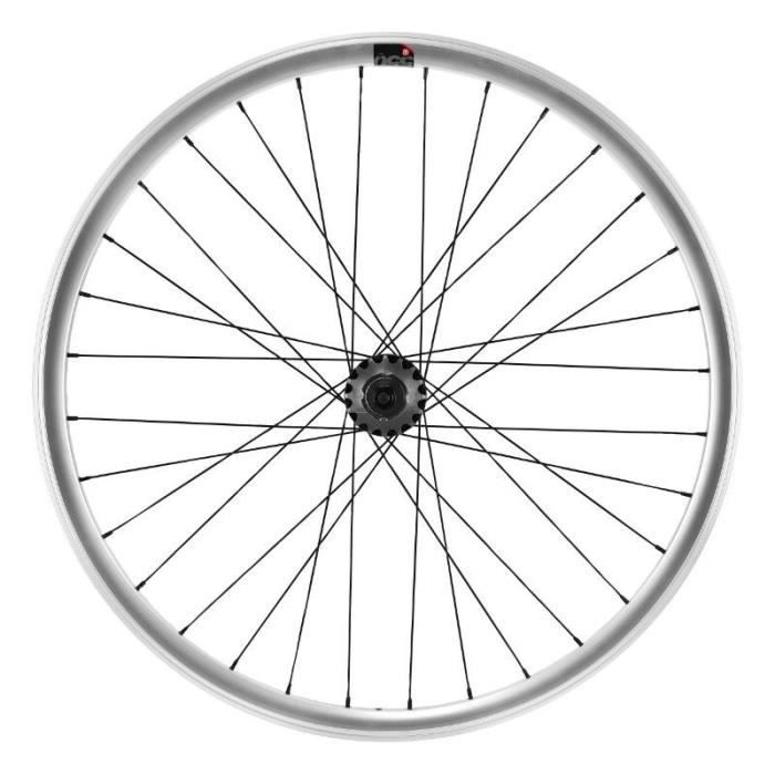 Roue fixie piste arrière double filetage P2R 16DTS - argenté - 700
