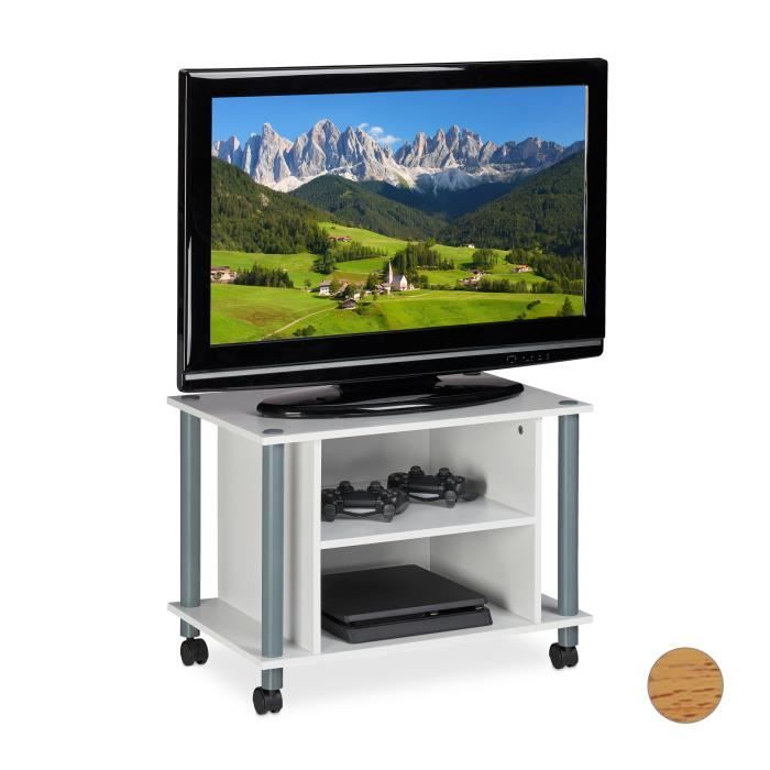 Meuble TV sur rouettes et compartiments - 10025960-49