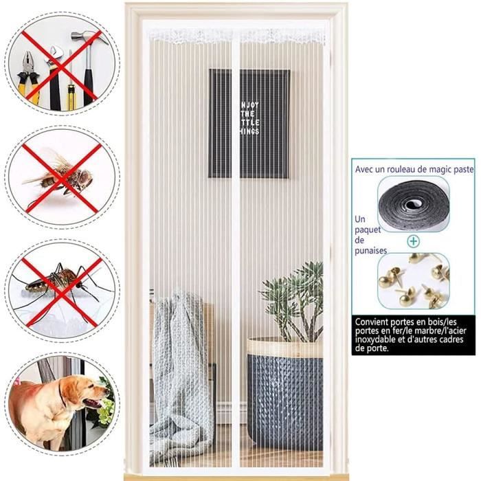 Moustiquaire Ajustable Moustiquaire Magnétique Pour Porte - Avec