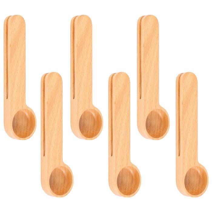 Cuillère à Mesurer En Bois De Noyer - Manche Court (12 Cm, Dose 8 G) Ou Long (18 Cm, Dose 10 G) - Pour Café, Thé, Sucre, épices - Style Naturel Et Durable