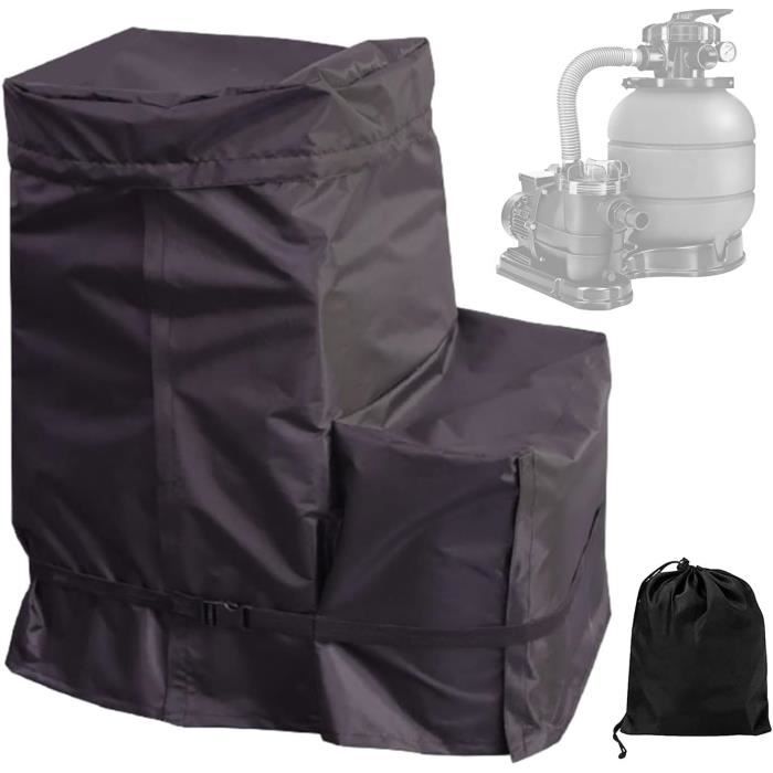 Housse De Protection Pour Filtre à Sable De Piscine - Tissu Oxford 420D, Résistant UV Et Imperméable - Taille 65,5 X 62 X 82 Cm