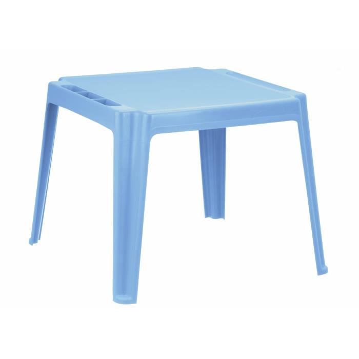Mobilier - STARPLAST - Table Carrée - Couleur Bleu Blanc - Dimensions Table carrée