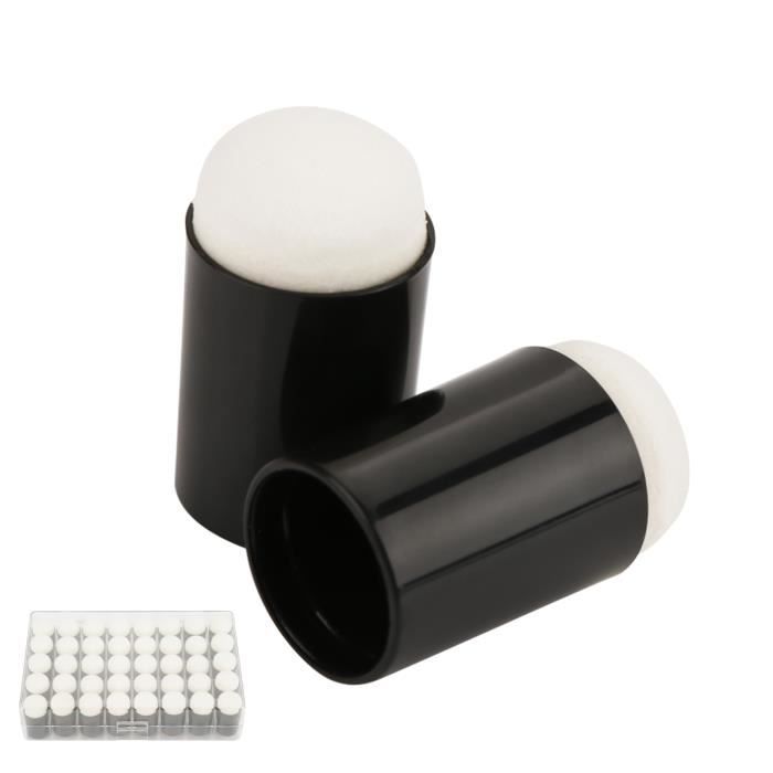 20 Tampons Mousse Zasvec - Éponges à Peinture Pour DIY - Manche Vert - Loisirs Créatifs