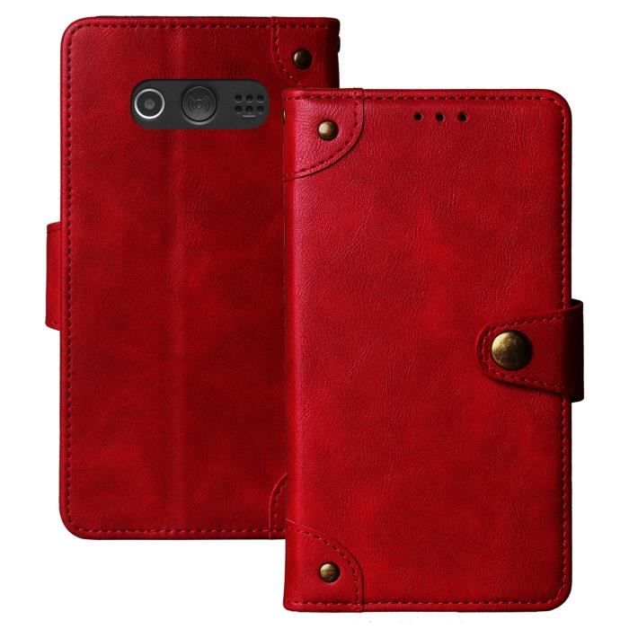 Suncase Étui En Cuir Pour Doro PhoneEasy 612 GSM 612 Noir - Foto 2