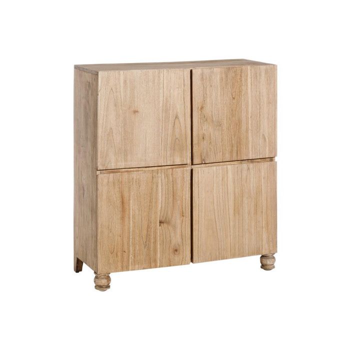 vaisselier 4 portes en bois naturel - mikto - l 110 x l 45 x h 120 cm