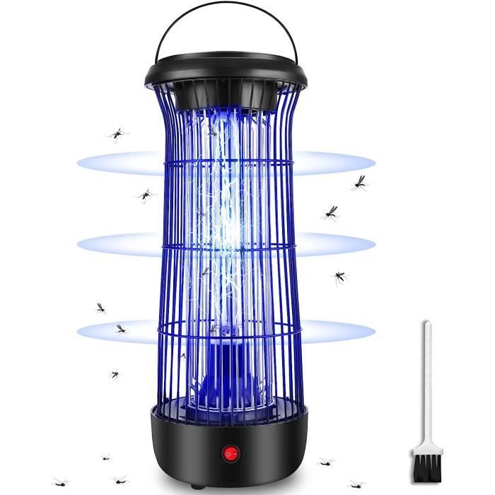 YISSVIC Lampe Anti Moustique, 4200V 2 en 1 Appareil Anti Mouche 15W Tueur Mouche Electrique avec Éclairage LED Lampe UV Contre Moustiques Mouches IPX4 pour Extérieur et Interieur