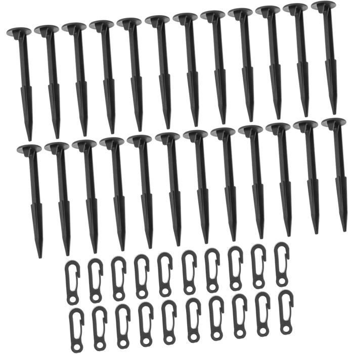 AUGSUN Lot De 27 Piquets Gonflables En Plastique Avec Piquets De Tente, Cordes Et Crochets Robustes Pour Décoration De Noël Et D'extérieur (rouge