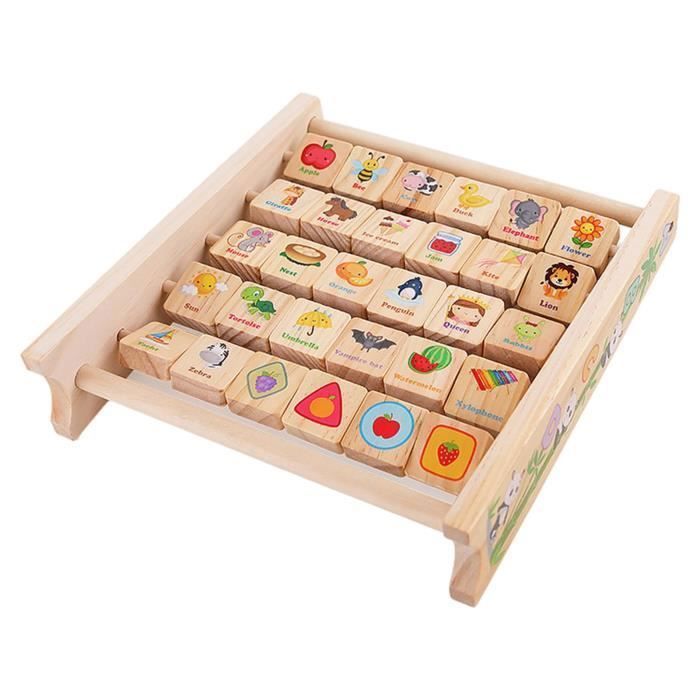 Jeu d'Apprentissage de l'Orthographe Jouet Correspondance des Lettres 26 Lettres Jouet d'Orthographe pour Tout-Petits Enfants pour Bébé
