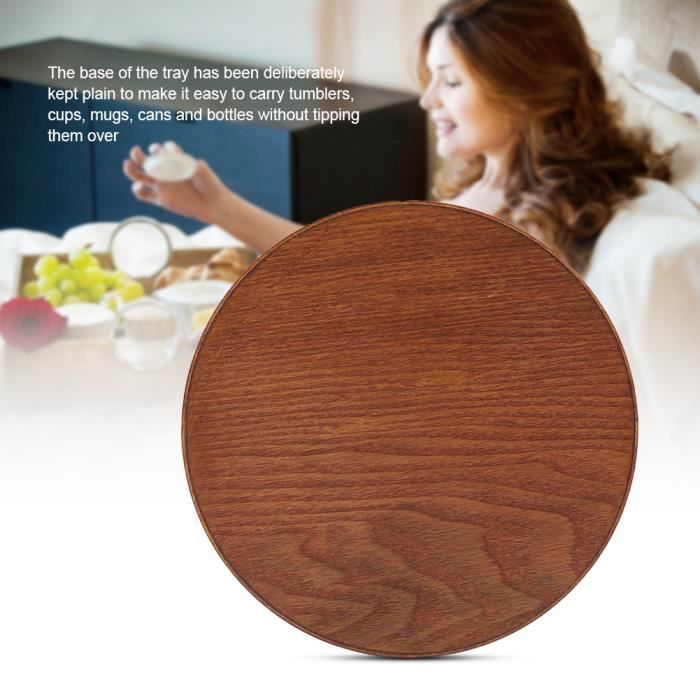 Plateau Rond En Bois Sakura 27 Cm – Style Dynastie Song Pour Cérémonie Thé Matcha, Décoration Élégante & Authentique