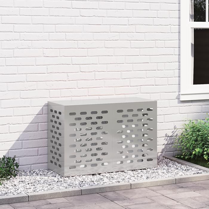 Housse de climatiseur 90x40x60 cm Acier inoxydable