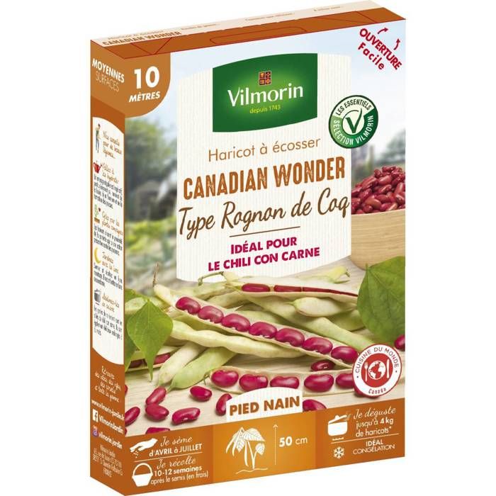 Meilleurs prix pour Graines de Haricot à écosser CANADIAN WONDER 10 mètres-