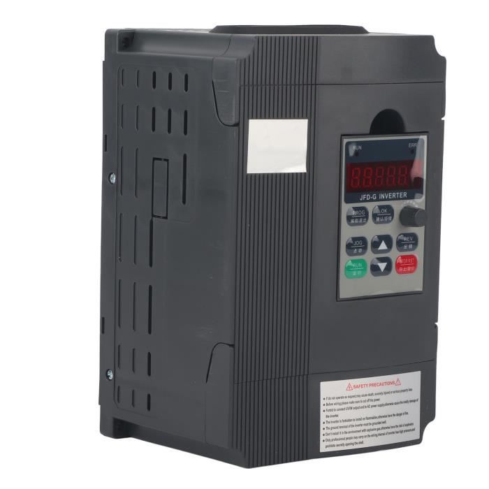DeWin Variateur de Fréquence, Convertisseur de Frequence 2,2kW Convertisseur de Fréquence Variable VFD Entrée Monophasée Sortie Triphasée Contrôleur de Vitesse du Moteur 220V DeWin Variateur de Fréquence, Convertisseur de Frequence 2,2kW Convertisseur de Fréquence Variable VFD Entrée Monophasée Sortie Triphasée Contrôleur de Vitesse du Moteur 220V