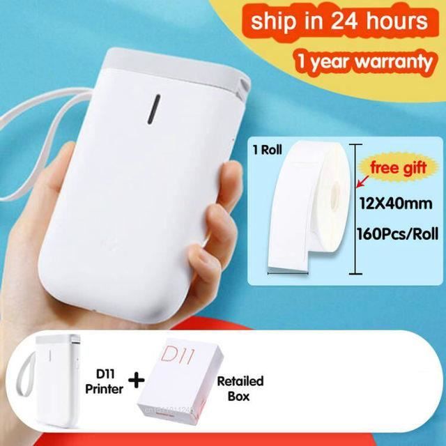 Mini Imprimante Thermique Portable Pour Smartphone - Sans Encre, Sans Fil Bluetooth - Avec 7 Rouleaux De Papier - Idéale Pour Photos, Notes, étiquettes