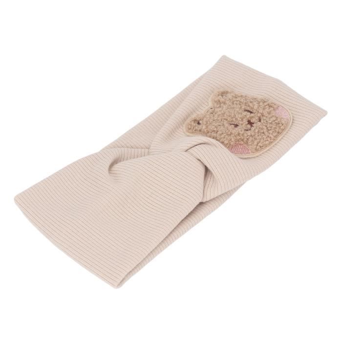 Lot De 4 Bandeaux Pour Bébé Rose Blanc Beige Pêche - Accessoires Cheveux Coton Doux Élastiques