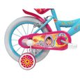 Vélo Enfant Fille 14" PRINCESSE DES SABLES - 4 à 6 ans - Rose & Bleu, équipé de 2 Freins-1