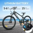 Vélo électrique - ONESPORT BK7 - 26'' 350W - 21 vitesses - Autonomie 40km - Batterie amovible 36V 10Ah - Noir-1