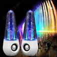 TD® Haut-parleur fontaines à jet d'eau enceinte portable éclairage téléphone ordinateurs lumière led coloré musique fête puissant-1