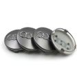 4 Nouvelle --- 60 mm argent Audi Bouchons de roue en alliage, badges emblème gris-1