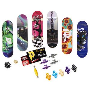 Lot De 6 Finger Skateboards Pliables – Mini Trotinettes Colorées Pour Doigts, Jouet Décoratif