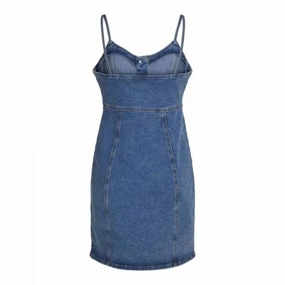 Robe en jean bretelle best sale