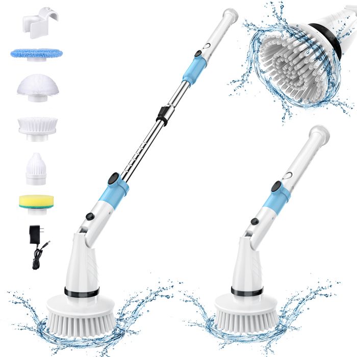 Brosse rotative sans fil TASVAC EB5, 450 tr/min, avec 5 têtes de brosse ...