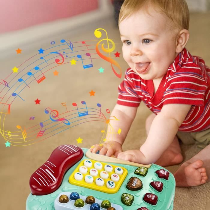 Jouet éducatif pour bébé 1-2 ans avec musique et jeux - AMOUNE