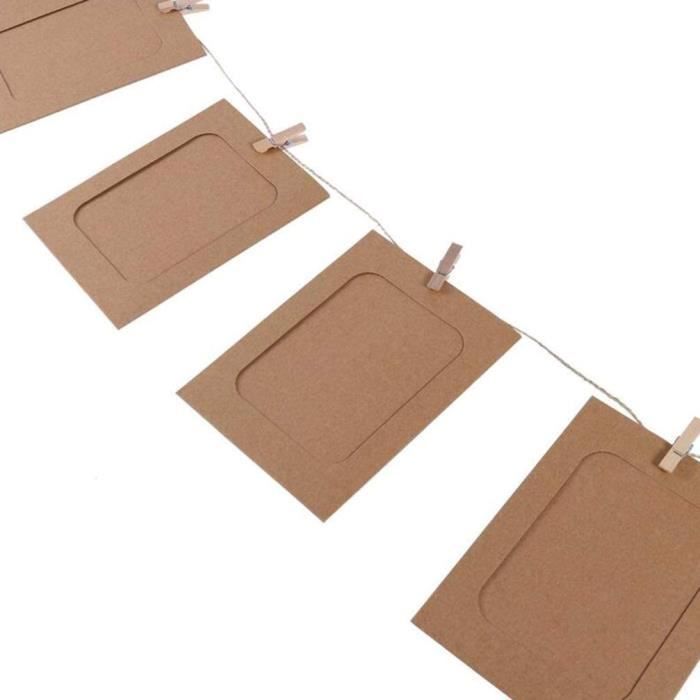 Lot De 20 Cadre Photo En Papier, Bricolage Créatif Rétro En Papier