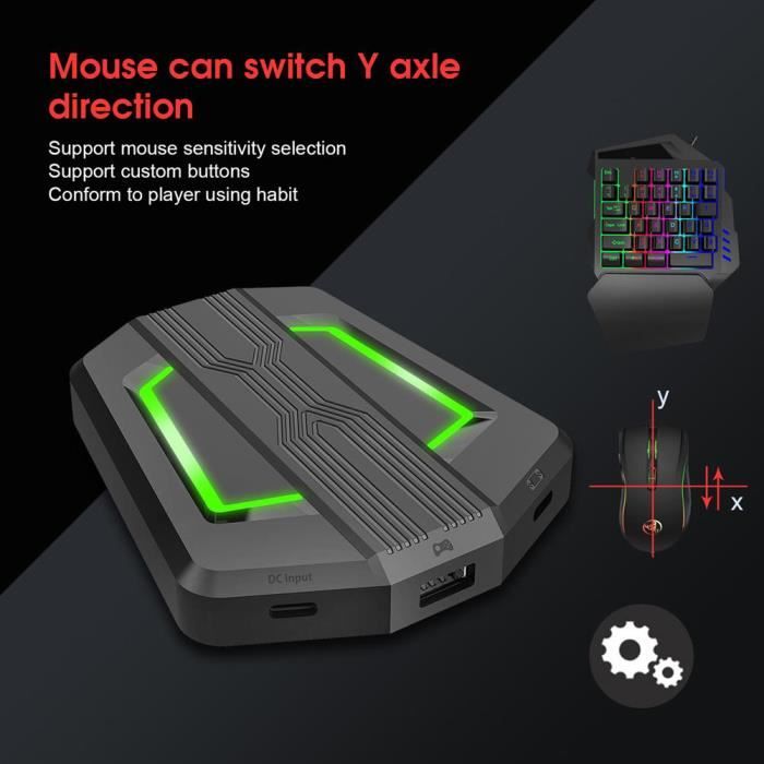 Adaptateur de souris de clavier mobile, adaptateur de souris de clavier  Plug and Play robuste, longue durée de vie pour téléphone